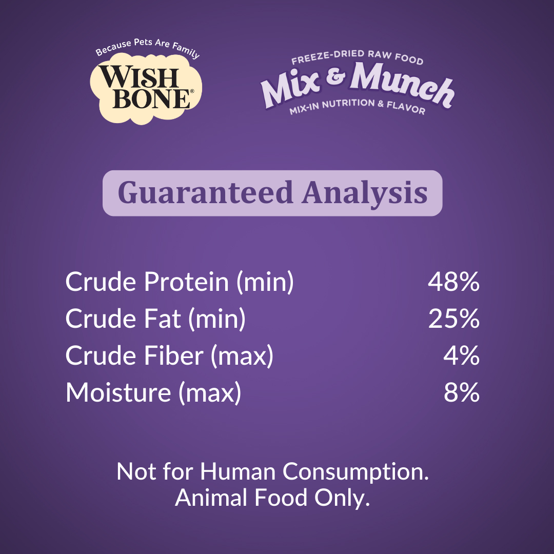 Wishbone Mix & Munch Freeze-Dried Raw Topper Beef & Ocean Fish for Cats 350g