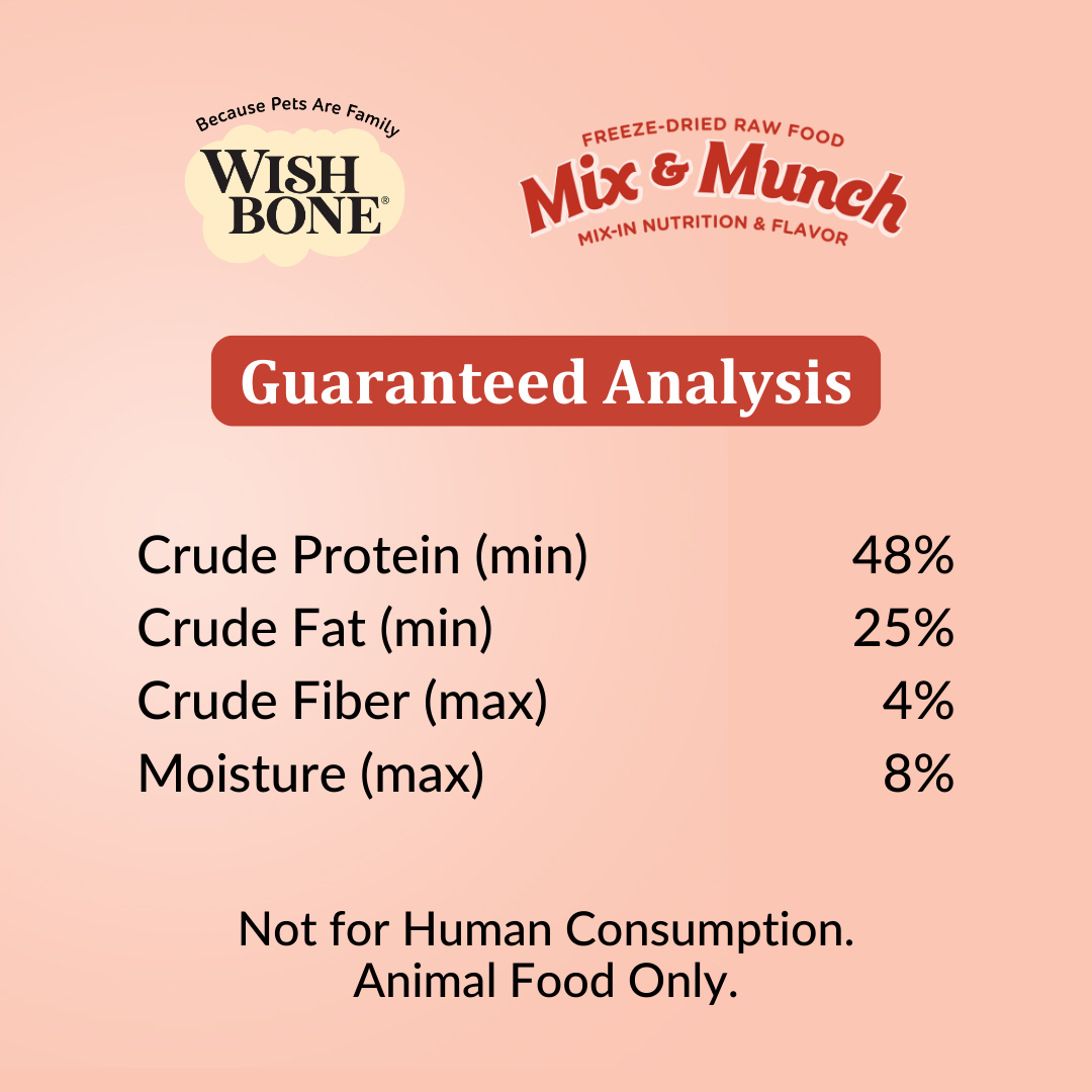 Wishbone Mix & Munch Freeze-Dried Raw Topper Beef & Venison for Dogs 350g