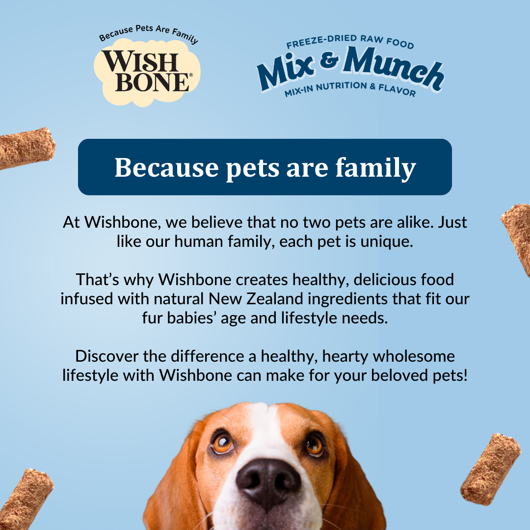 Wishbone Mix & Munch Freeze-Dried Raw Topper Chicken & Rabbit for Dogs - 350g
