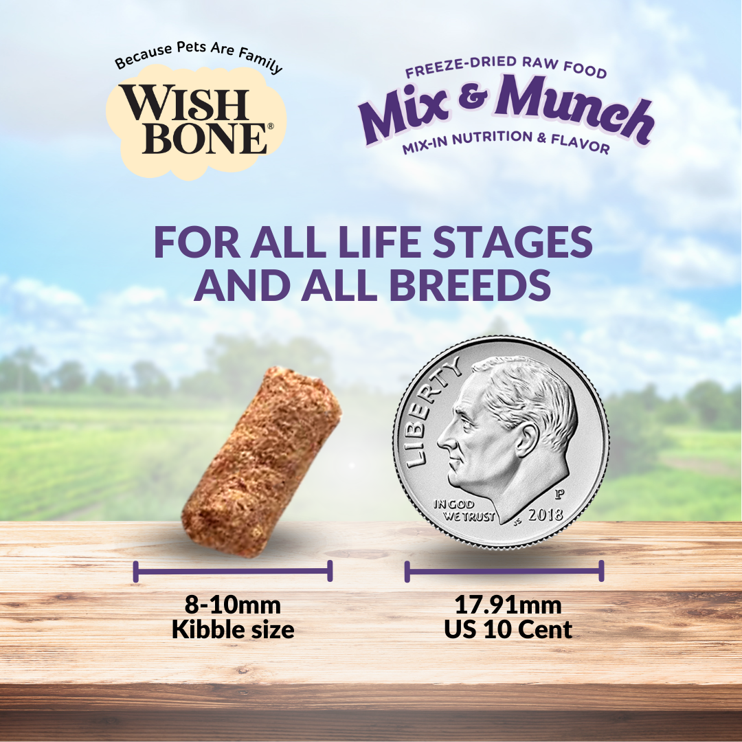 Wishbone Mix & Munch Freeze-Dried Raw Topper Beef & Ocean Fish for Cats 350g