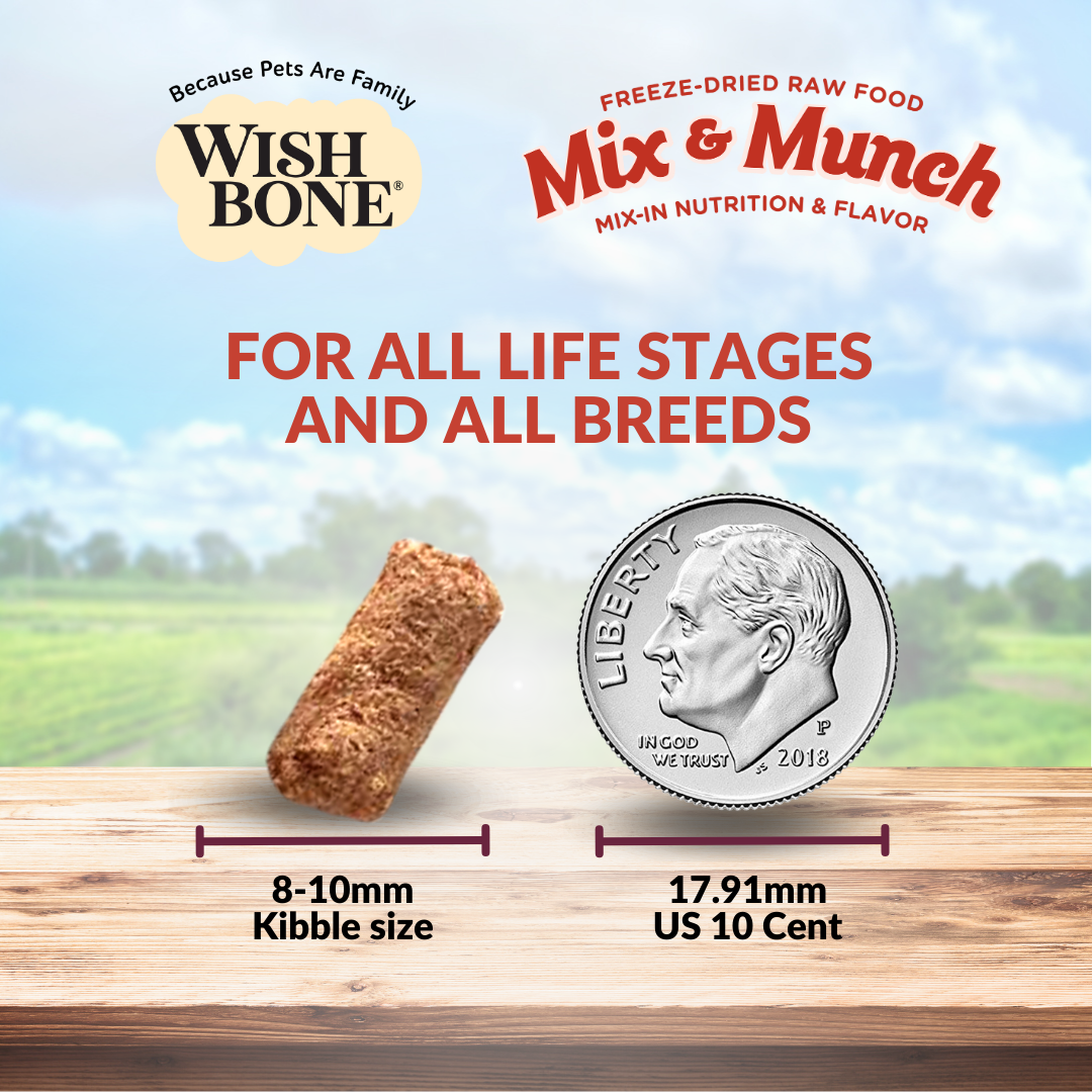 Wishbone Mix & Munch Freeze-Dried Raw Topper Beef & Venison for Cats 350g