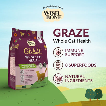 [Cat Trial Pack] Wishbone Graze New Zealand Beef and Lamb Dry Cat Food