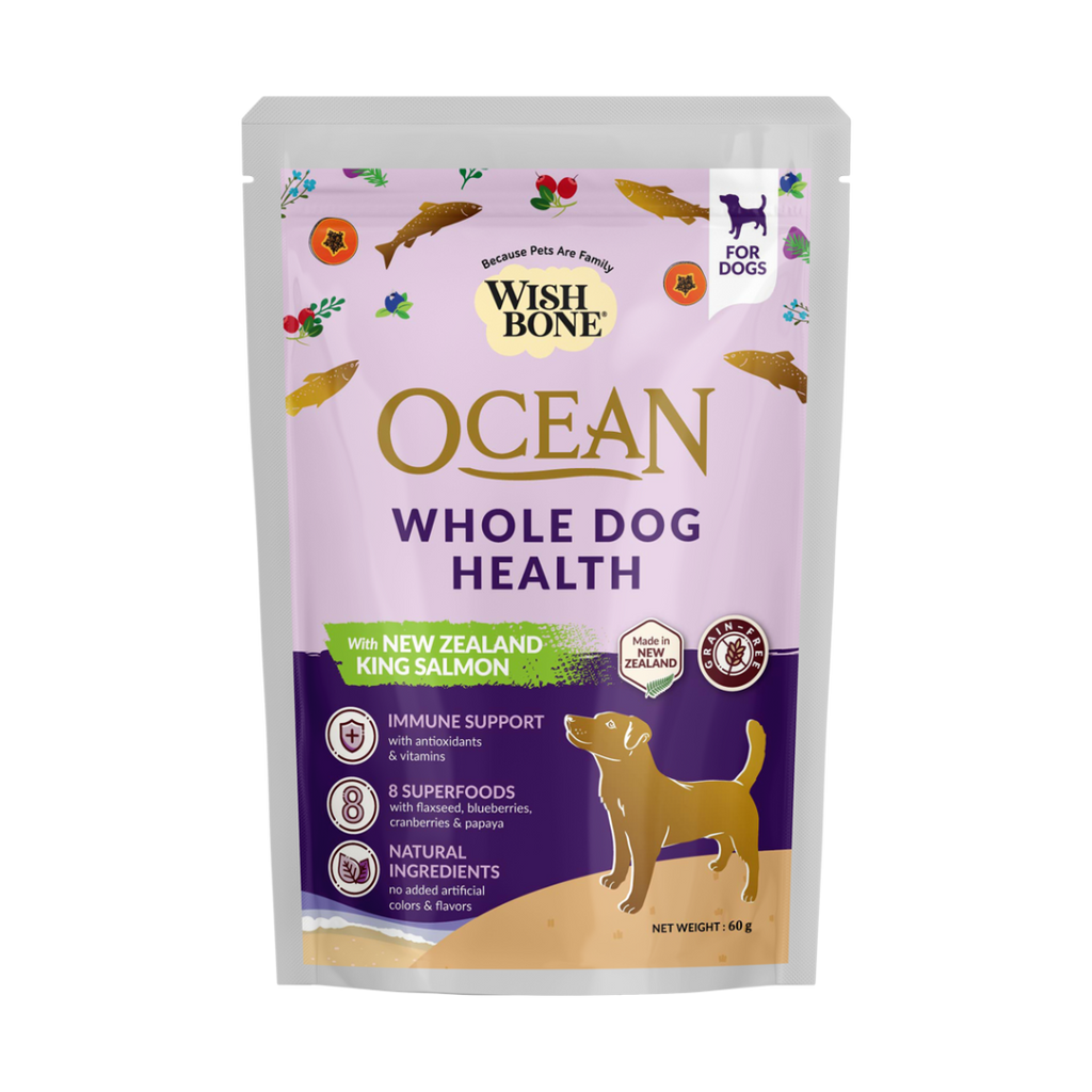 [Trial Pack] Wishbone Ocean New Zealand King Salmon, Gluten Free, Grain Free Dry Dog Food for Overall Pet Health