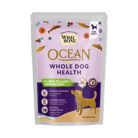 [Trial Pack] Wishbone Ocean New Zealand King Salmon, Gluten Free, Grain Free Dry Dog Food for Overall Pet Health