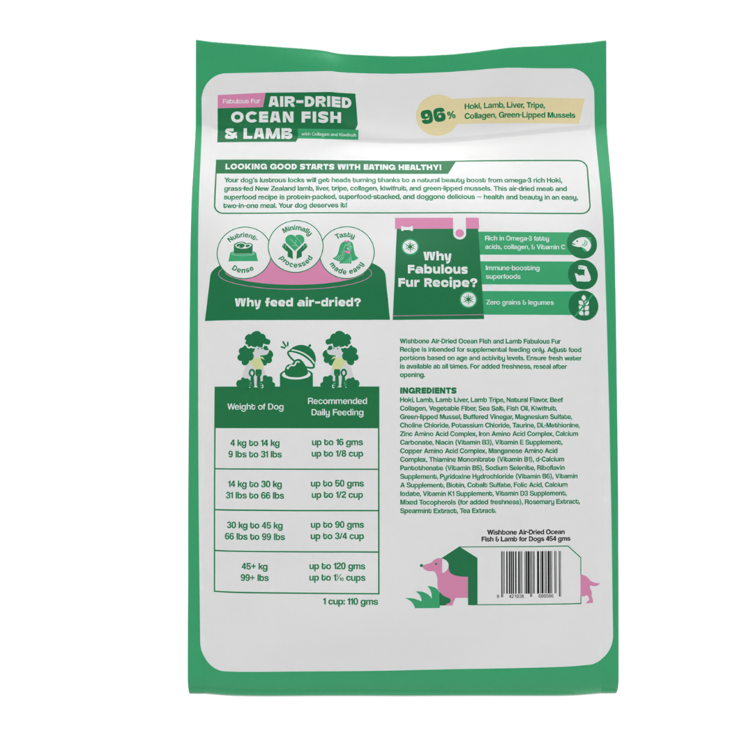 Wishbone Air-Dried Ocean Fish & Lamb 454g