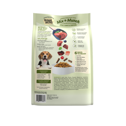 Wishbone Lamb, Goat & Chicken Freeze-Dried Raw Topper for Dogs 350g