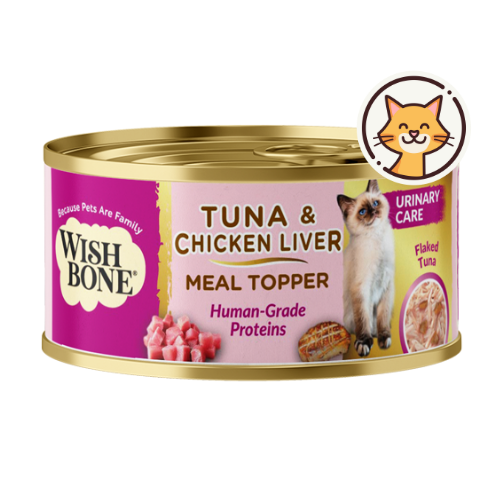 Wishbone Tuna & Chicken Liver - Cat Urinary Care Topper in Cans 85g