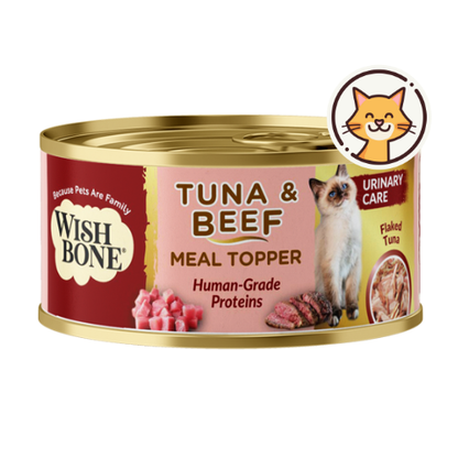 Wishbone Tuna & Beef - Cat Urinary Care Topper in Cans 85g