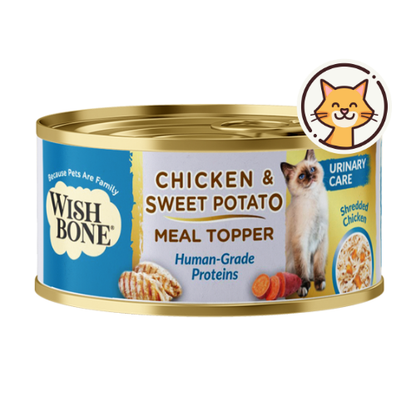 Wishbone Chicken & Sweet Potato - Cat Urinary Care Topper in Cans 85g