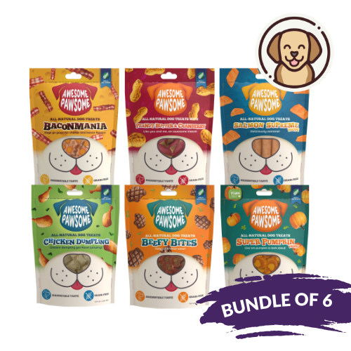 [Bundle of 6] Awesome Pawsome All Natural Dog Treats