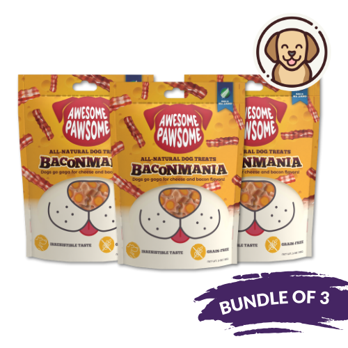 [Dog Treat Bundle of 3] Awesome Pawsome Baconmania 85g