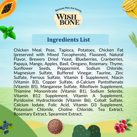 Wishbone Roost New Zealand Chicken, Gluten Free, Grain Free Dry Dog Food for Overall Pet Health