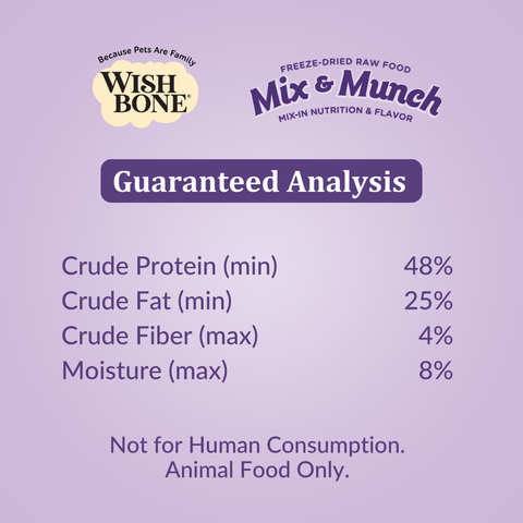 Wishbone Mix & Munch Freeze-Dried Raw Topper Beef & Ocean Fish For Dogs 350g