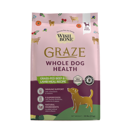 Wishbone Graze for Dogs - New Zealand Beef and Lamb 1.8kg