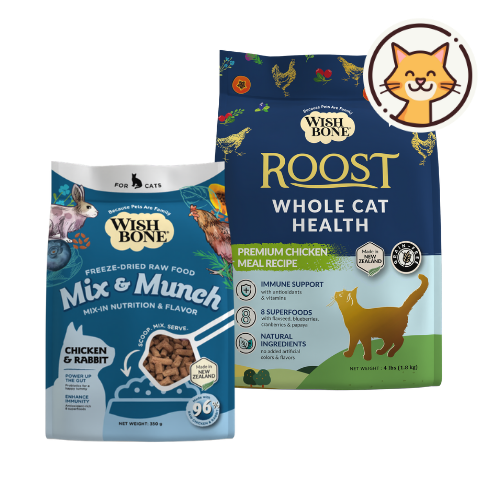 [Cat Super Feed Bundle] Wishbone Dry Cat Food + Freeze-Dried Raw Topper