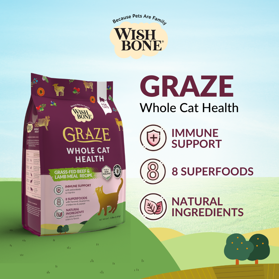 Wishbone Graze for Cats - New Zealand Beef and Lamb 1.8kg