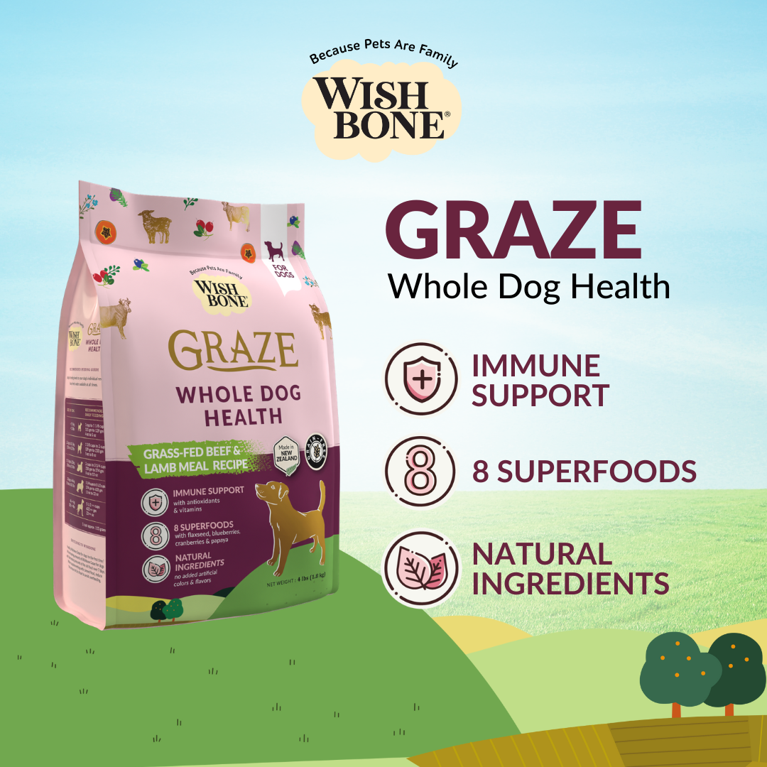 Wishbone Graze for Dogs - New Zealand Beef and Lamb 1.8kg