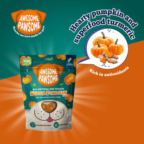 Awesome Pawsome All Natural Dog Treats Super Pumpkin