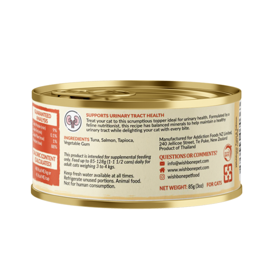 Wishbone Tuna & Salmon - Cat Urinary Care Topper in Cans 85g