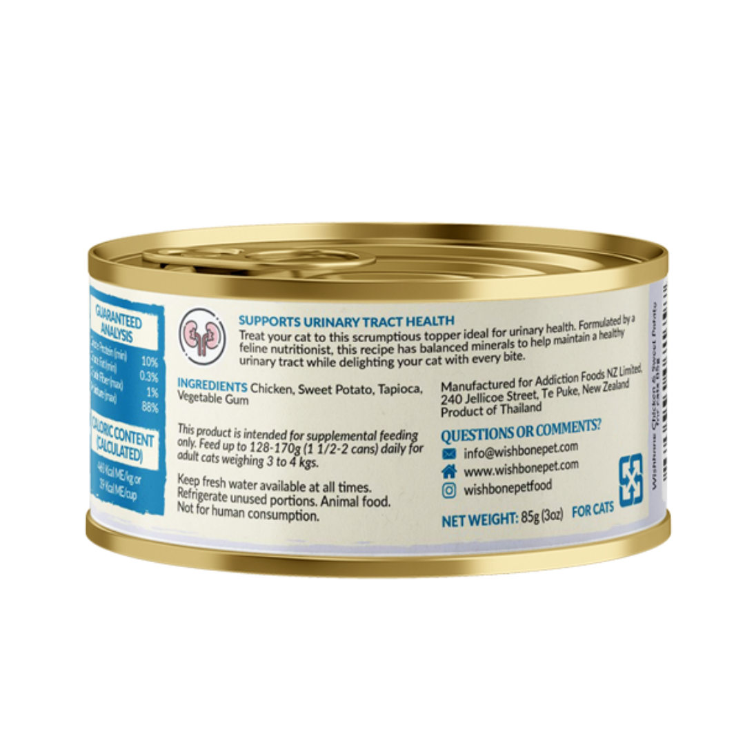 Wishbone Chicken & Sweet Potato - Cat Urinary Care Topper in Cans 85g