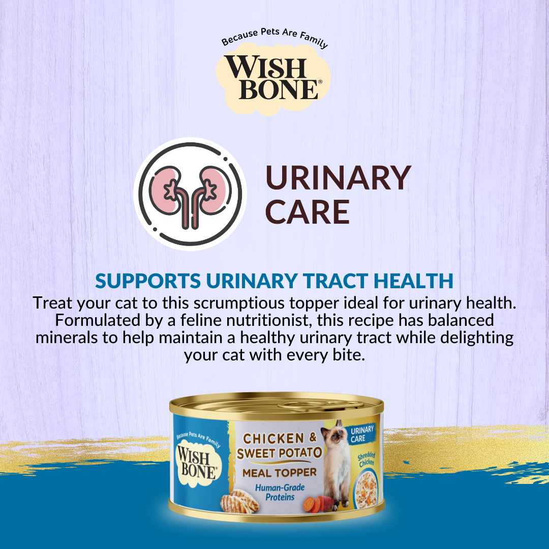 Wishbone Chicken & Sweet Potato - Cat Urinary Care Topper in Cans 85g