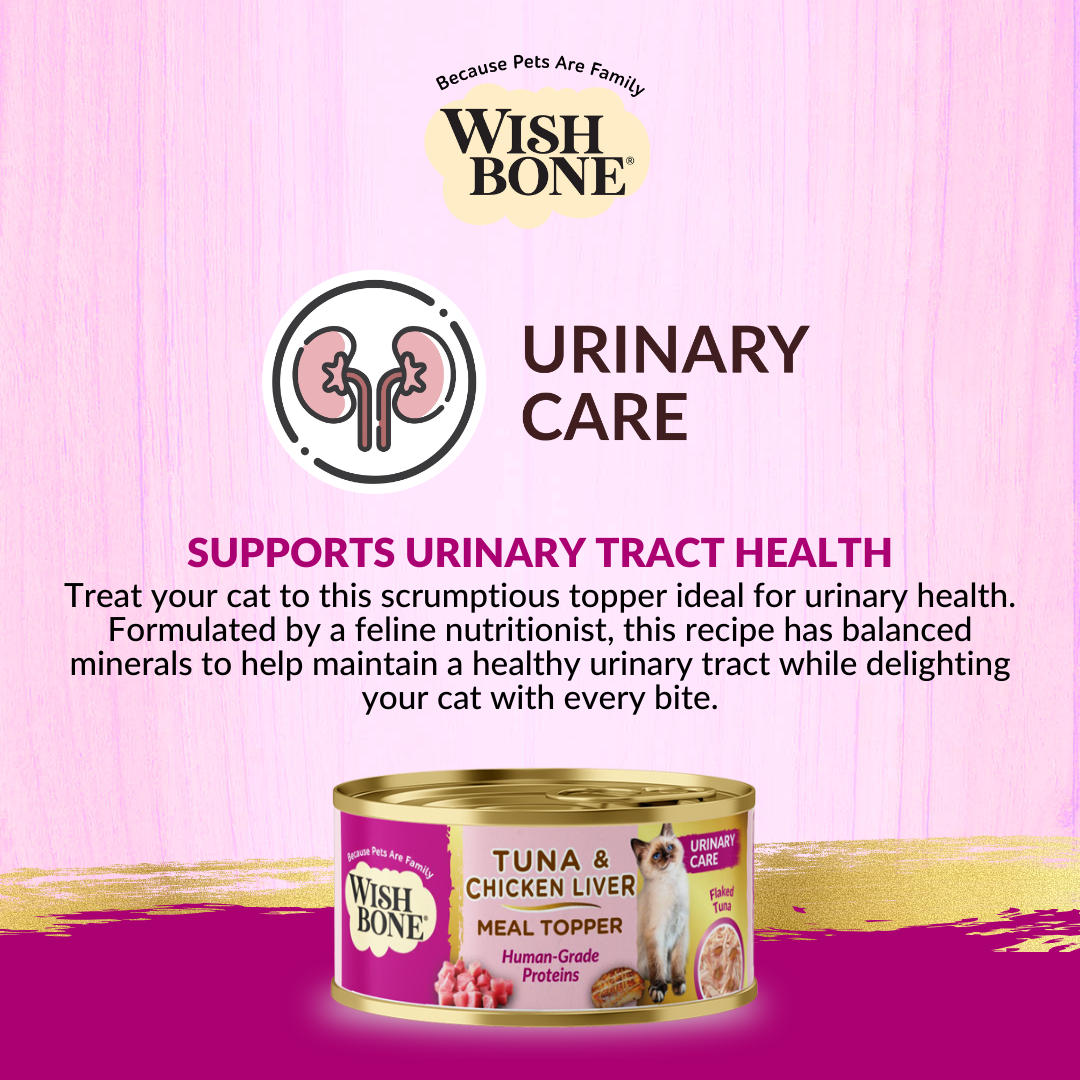 Wishbone Tuna & Chicken Liver - Cat Urinary Care Topper in Cans 85g