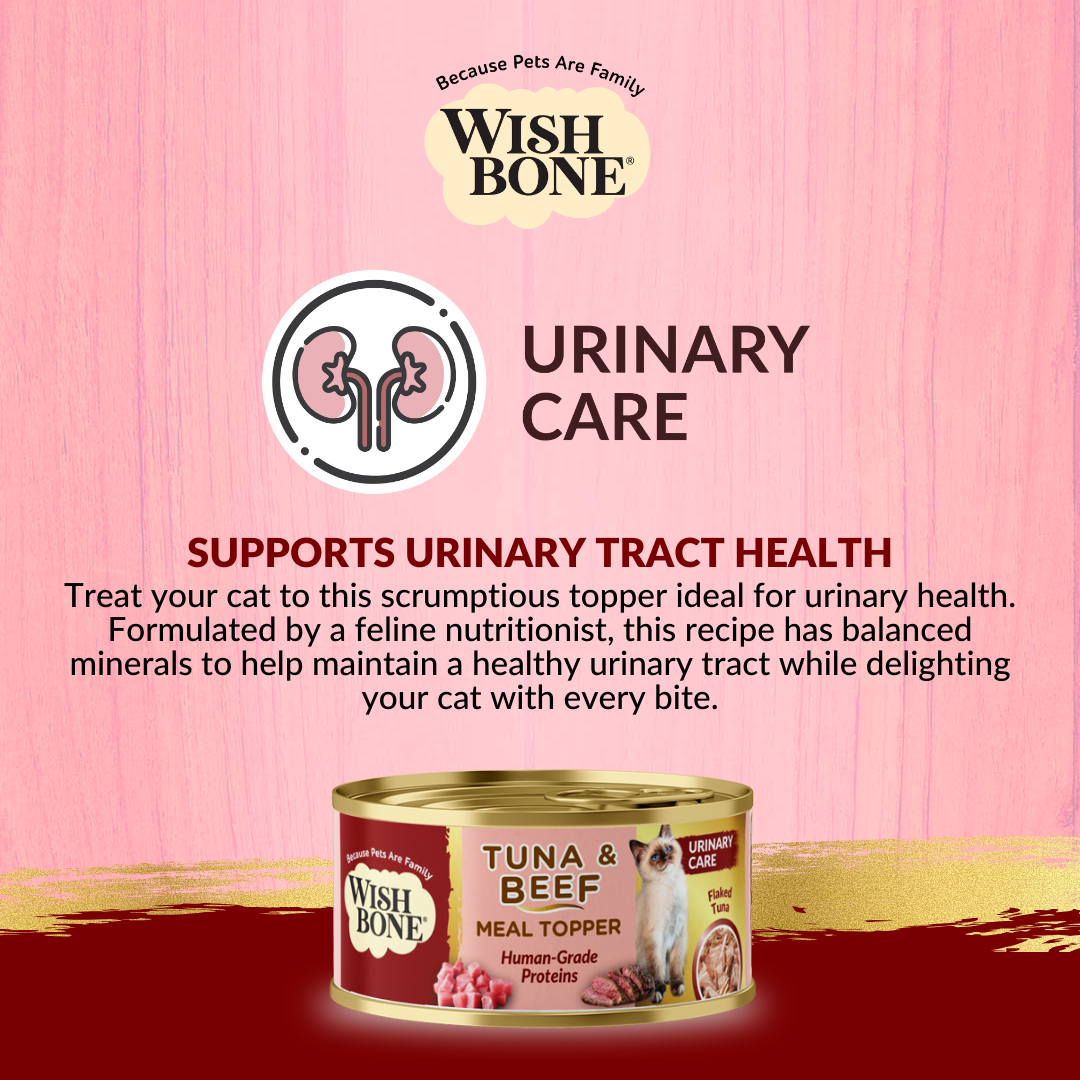 Wishbone Tuna & Beef - Cat Urinary Care Topper in Cans 85g