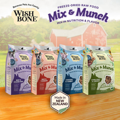 Wishbone Mix & Munch Freeze-Dried Raw Topper Lamb, Goat & Chicken For Dogs 350g