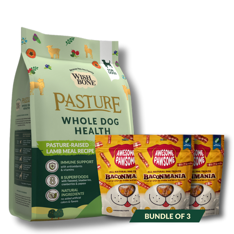 Wishbone Pasture New Zealand Lamb, Gluten Free, Grain Free Dry Dog Food for Overall Pet Health