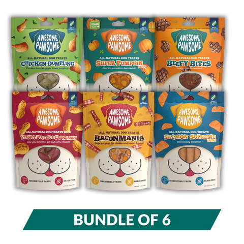 [Bundle of 6] Awesome Pawsome All Natural Dog Treats