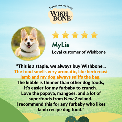 Wishbone Pasture for Dogs - New Zealand Lamb - 1.8kg