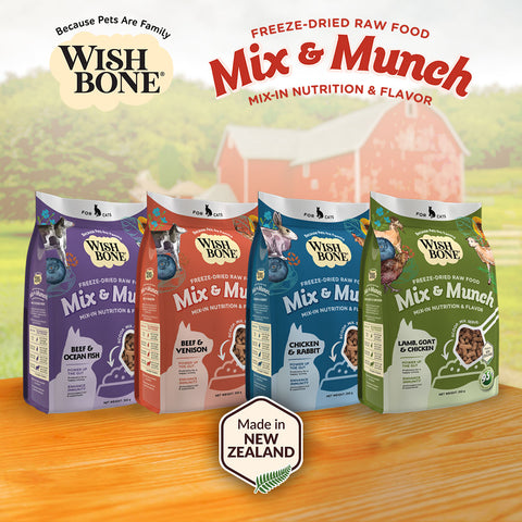 Wishbone Mix & Munch Freeze-Dried Raw Topper Beef & Venison For Cats 350g