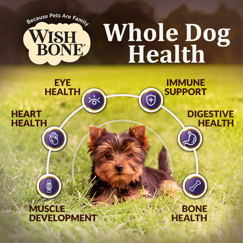 Wishbone Dog Dry Food for Overall Pet Health Bundle of 4 (All Flavors 1.8kg / $2.09 per cup)