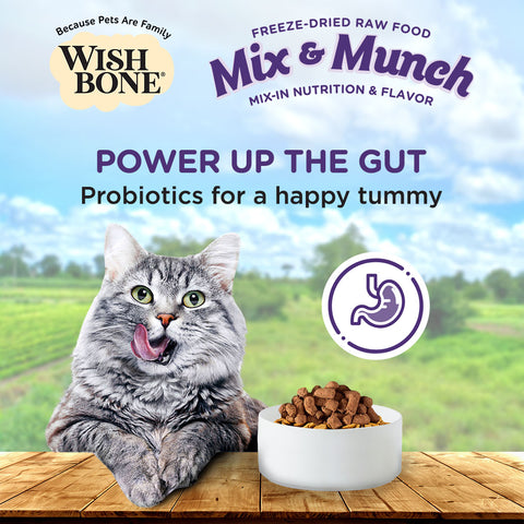 Wishbone Mix & Munch Freeze-Dried Raw Topper Beef & Ocean Fish For Cats 350g