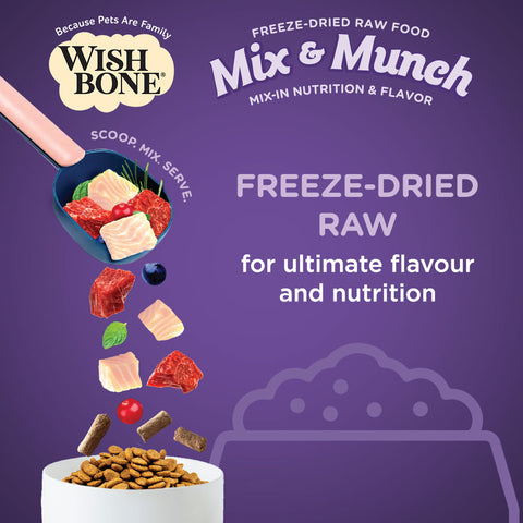 Wishbone Mix & Munch Freeze-Dried Raw Topper Beef & Ocean Fish For Cats 350g