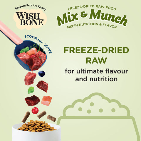 Wishbone Mix & Munch Freeze-Dried Raw Topper Lamb, Goat & Chicken For Dogs 350g