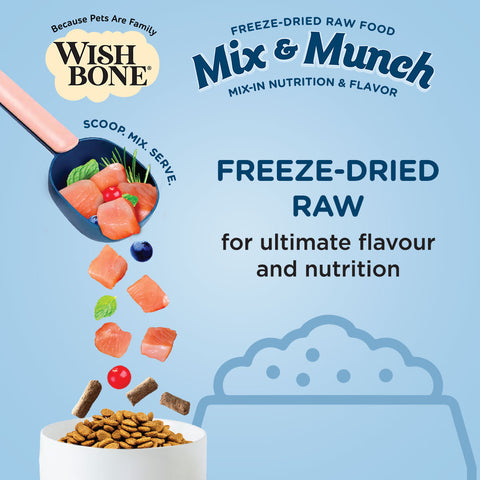 Wishbone Mix & Munch Freeze-Dried Raw Topper Chicken & Rabbit For Dogs 350g