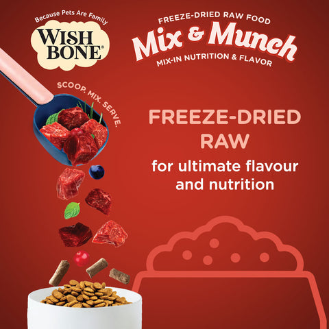 Wishbone Mix & Munch Freeze-Dried Raw Topper Beef & Venison For Cats 350g