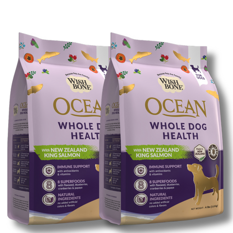 Wishbone Ocean New Zealand King Salmon, Gluten Free, Grain Free Dry Dog Food for Overall Pet Health