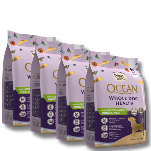 Wishbone Ocean New Zealand King Salmon, Gluten Free, Grain Free Dry Dog Food for Overall Pet Health