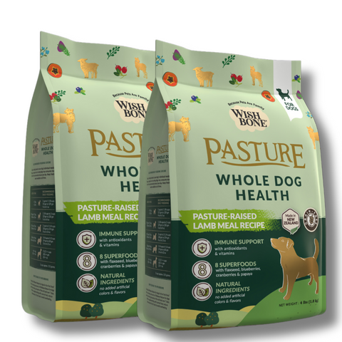 Wishbone Pasture New Zealand Lamb, Gluten Free, Grain Free Dry Dog Food for Overall Pet Health