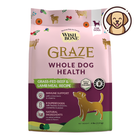 Wishbone Graze for Dogs - New Zealand Beef and Lamb 1.8kg