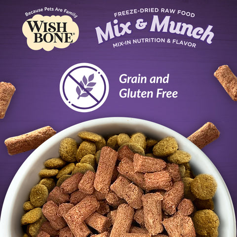 Wishbone Mix & Munch Freeze-Dried Raw Topper Beef & Ocean Fish For Dogs 350g