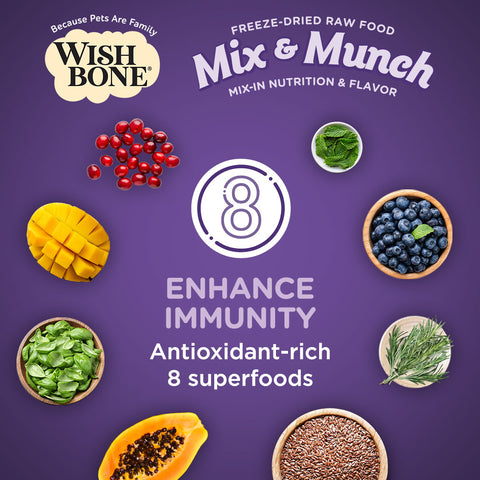 Wishbone Mix & Munch Freeze-Dried Raw Topper Beef & Ocean Fish For Cats 350g