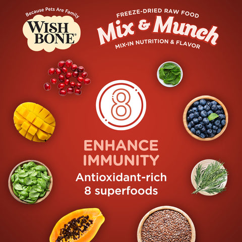 Wishbone Mix & Munch Freeze-Dried Raw Topper Beef & Venison For Cats 350g